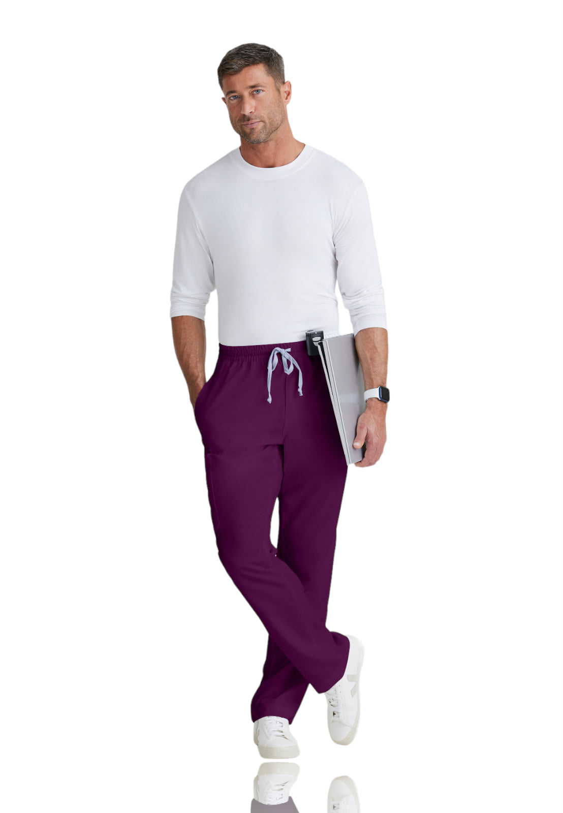 Men's Elastic Waistband With Contrast Drawcord Evan Scrub Pant