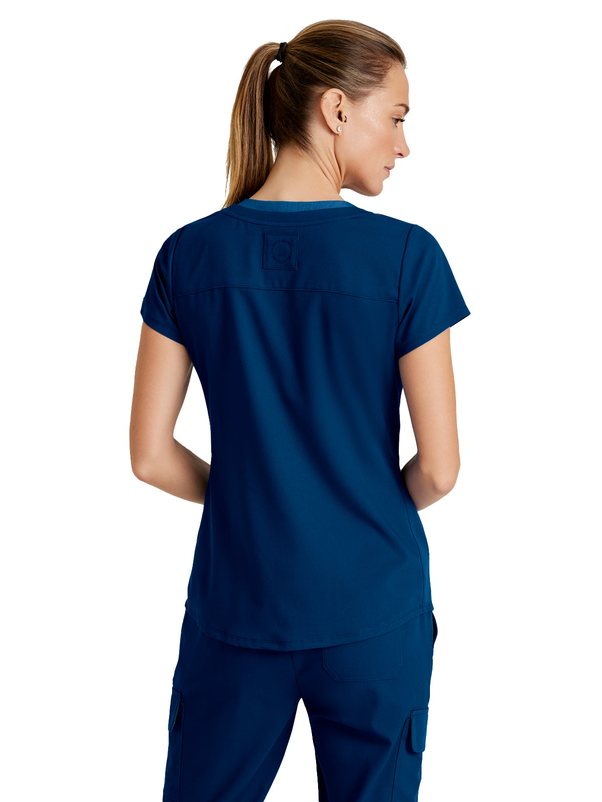 Women's Meredith 4-Pocket Two-Tone V-Neck Scrub Top