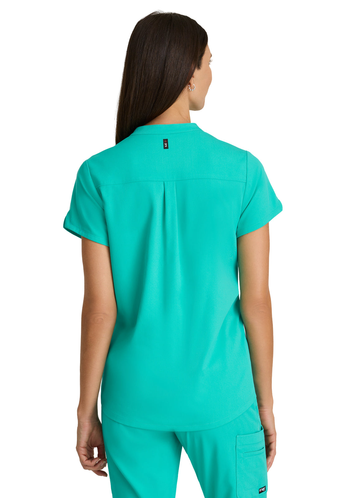 Women's 2 Pocket Banded Collar Avery Scrub Top