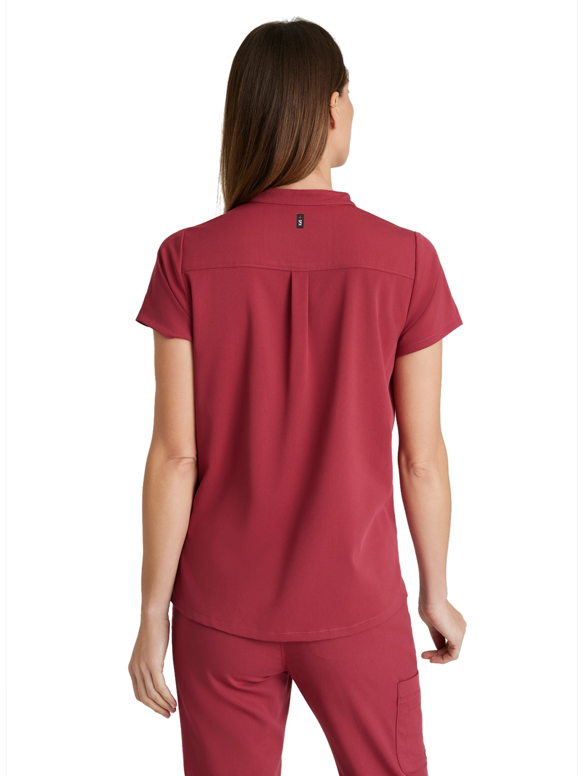 Women's 2 Pocket Banded Collar Avery Scrub Top