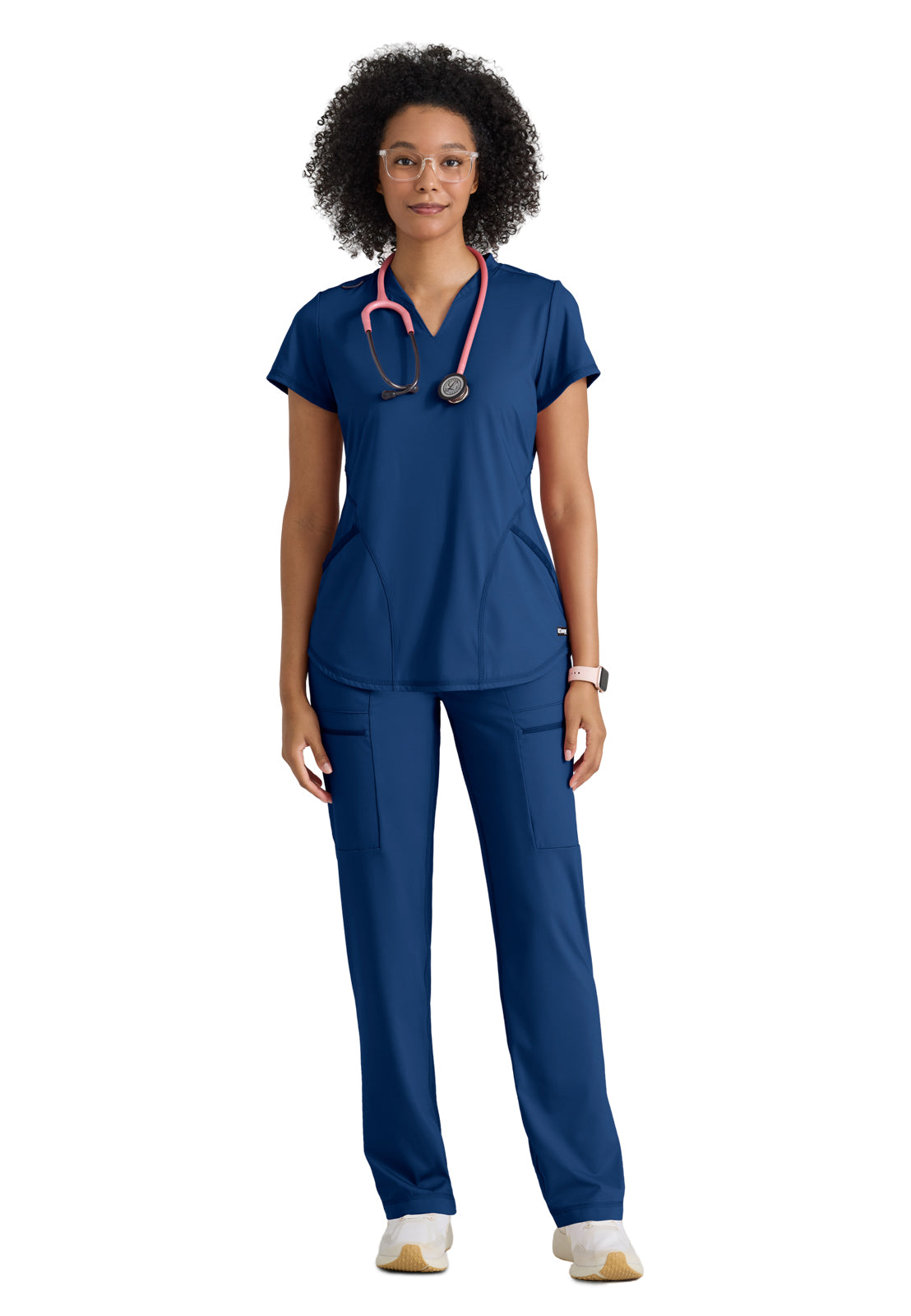 Two Pocket V-Neck Define Scrub Top