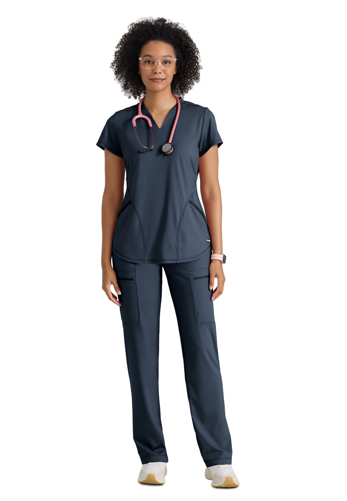 Two Pocket V-Neck Define Scrub Top