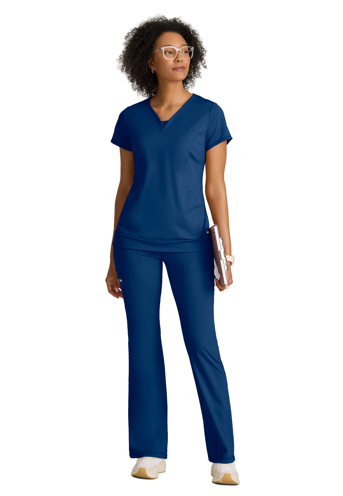 Two Pocket V-Neck Motivate Scrub Top