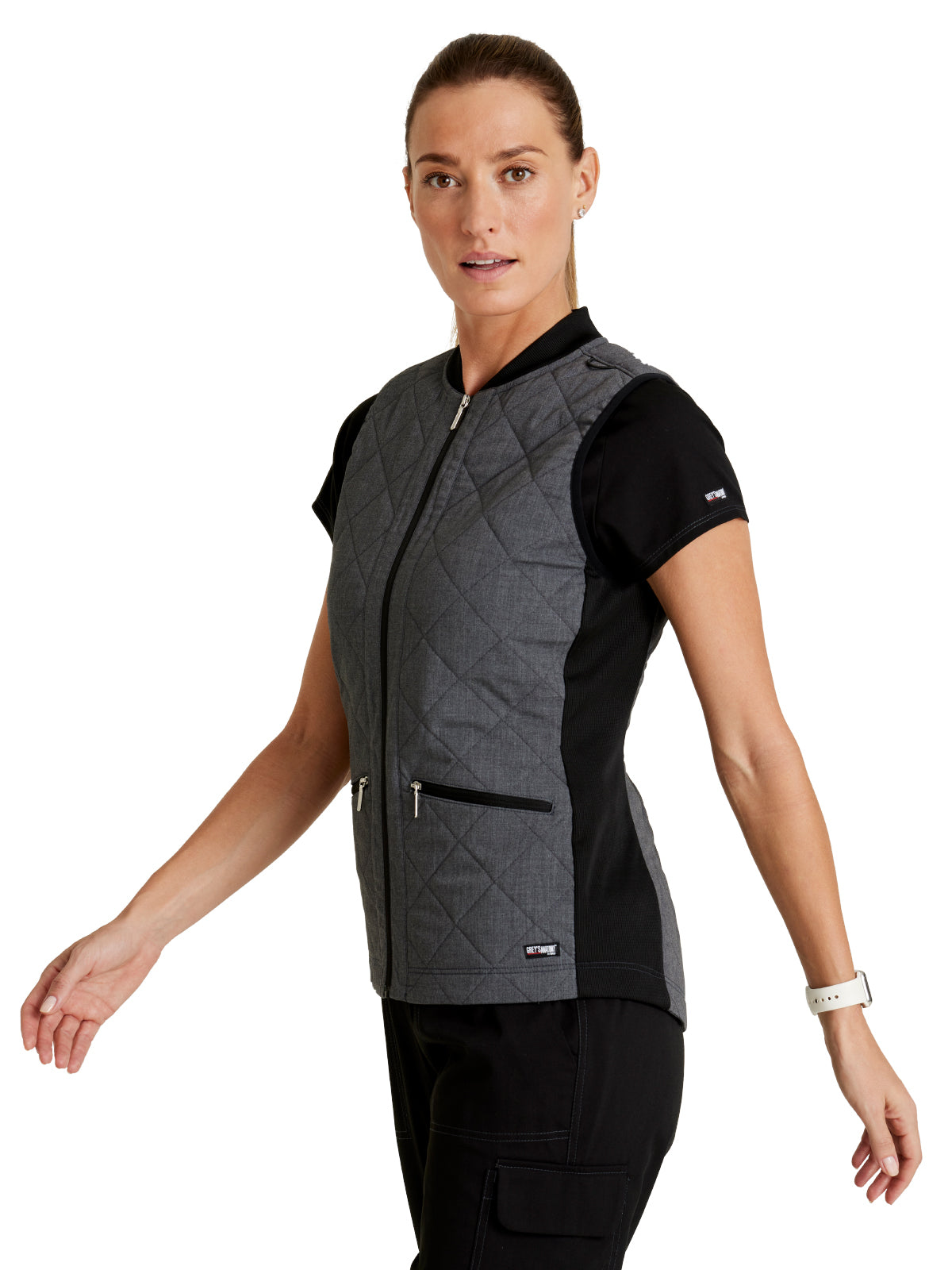 Women's Cristina 2-Pocket Quilted Scrub Vest