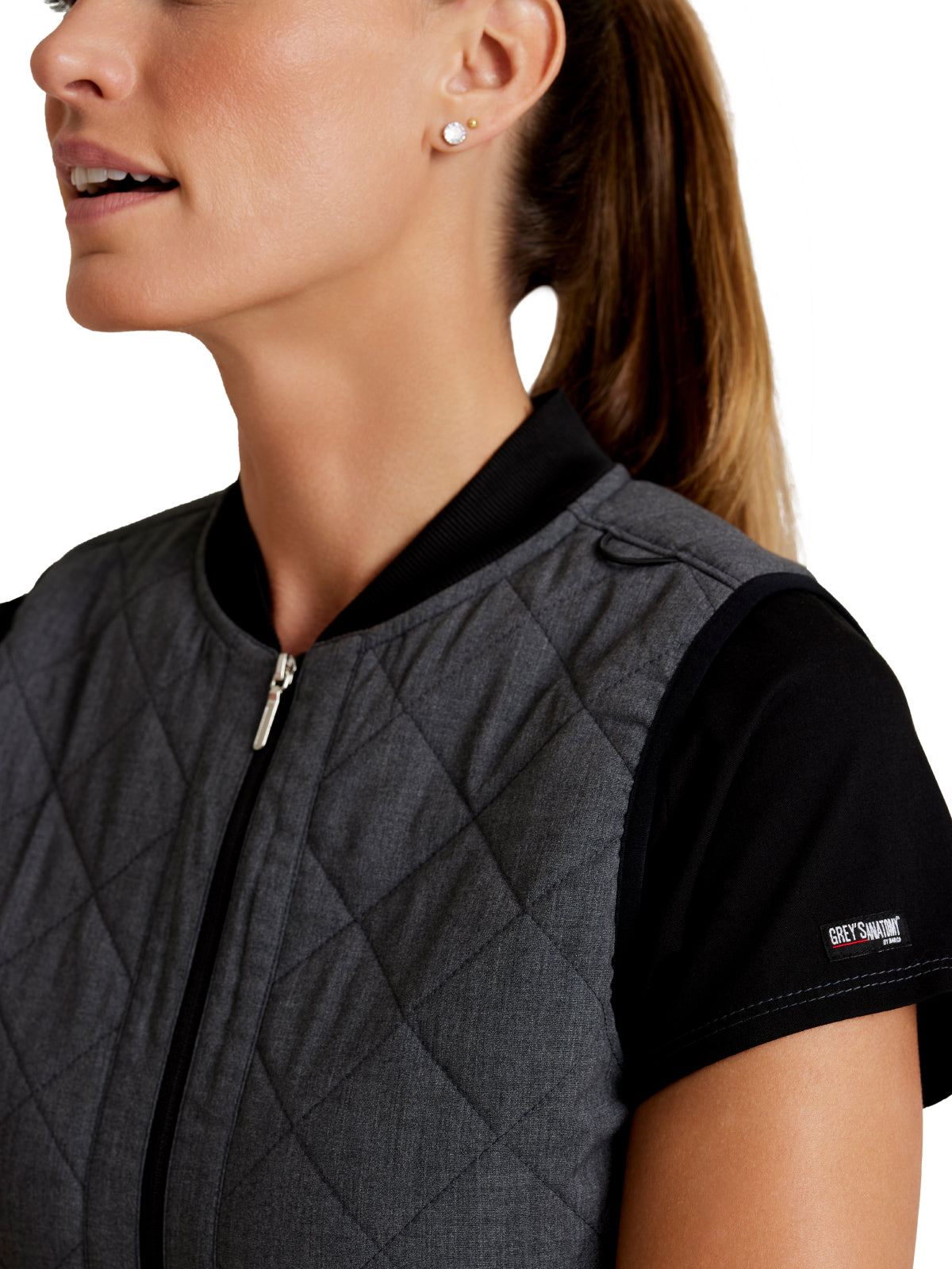 Women's Cristina 2-Pocket Quilted Scrub Vest