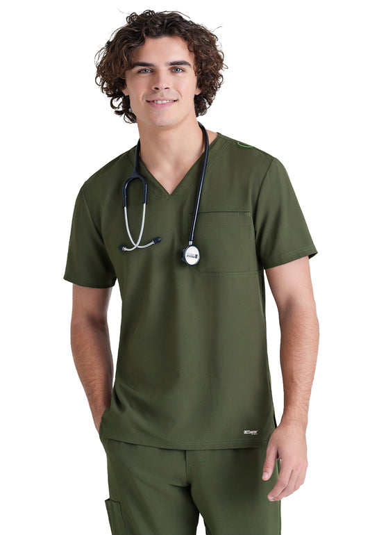 Men's Piped V-Neck Journey Scrub Top