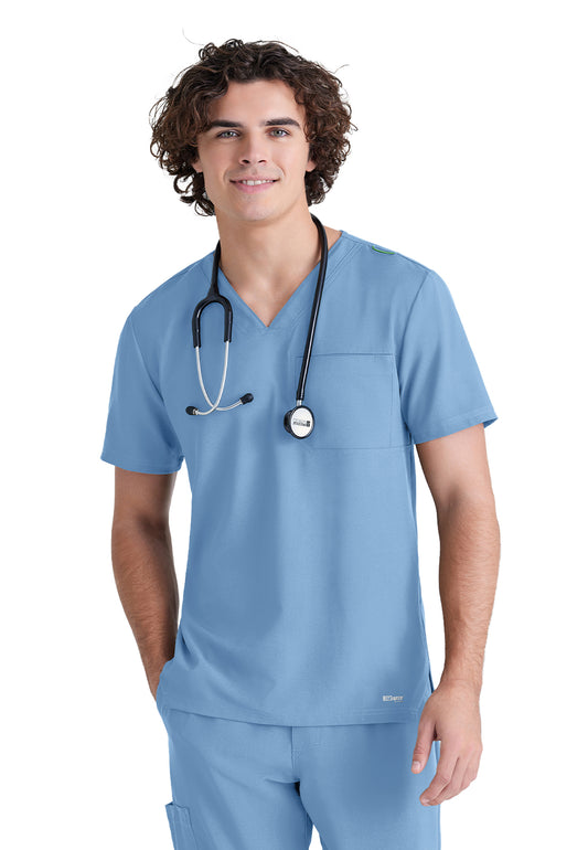 Men's Piped V-Neck Journey Scrub Top