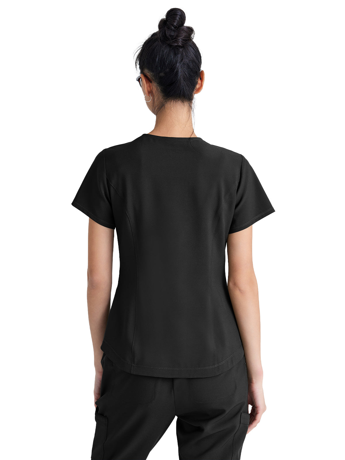 Women's Two-Pocket Piped V-Neck Rhythm Scrub Top