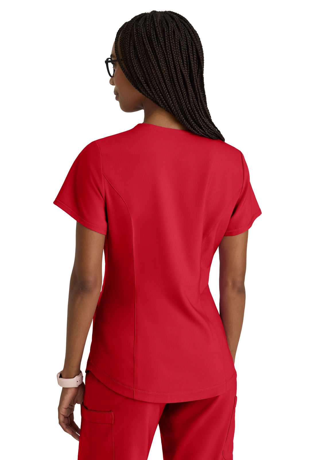 Women's Two-Pocket Piped V-Neck Rhythm Scrub Top