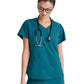 Women's Two-Pocket Piped V-Neck Rhythm Scrub Top