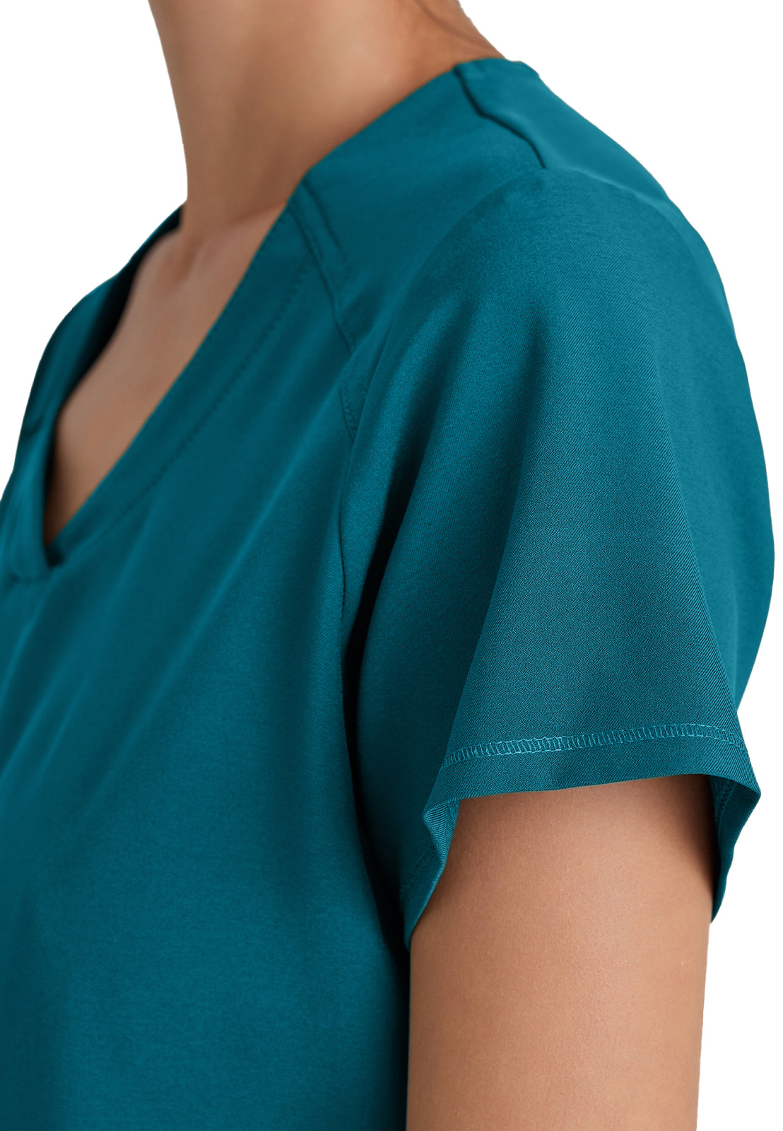 Women's Two-Pocket Piped V-Neck Rhythm Scrub Top