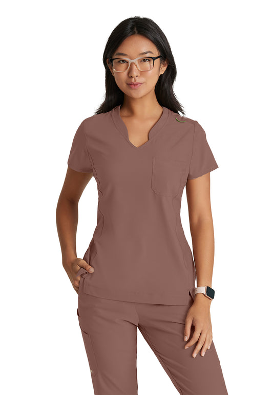 Women's Banded-V-Neck Sway Tuck-In Scrub Top