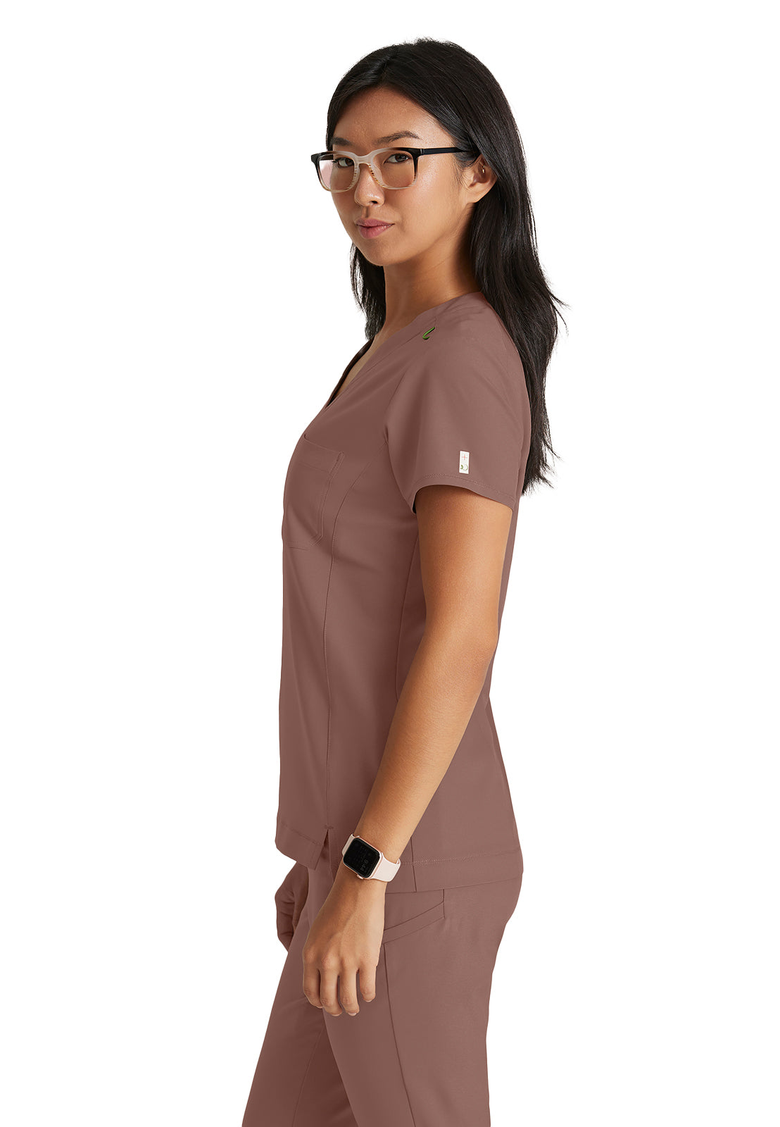 Women's Banded-V-Neck Sway Tuck-In Scrub Top