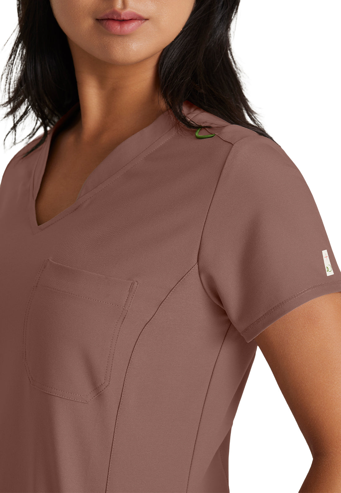 Women's Banded-V-Neck Sway Tuck-In Scrub Top