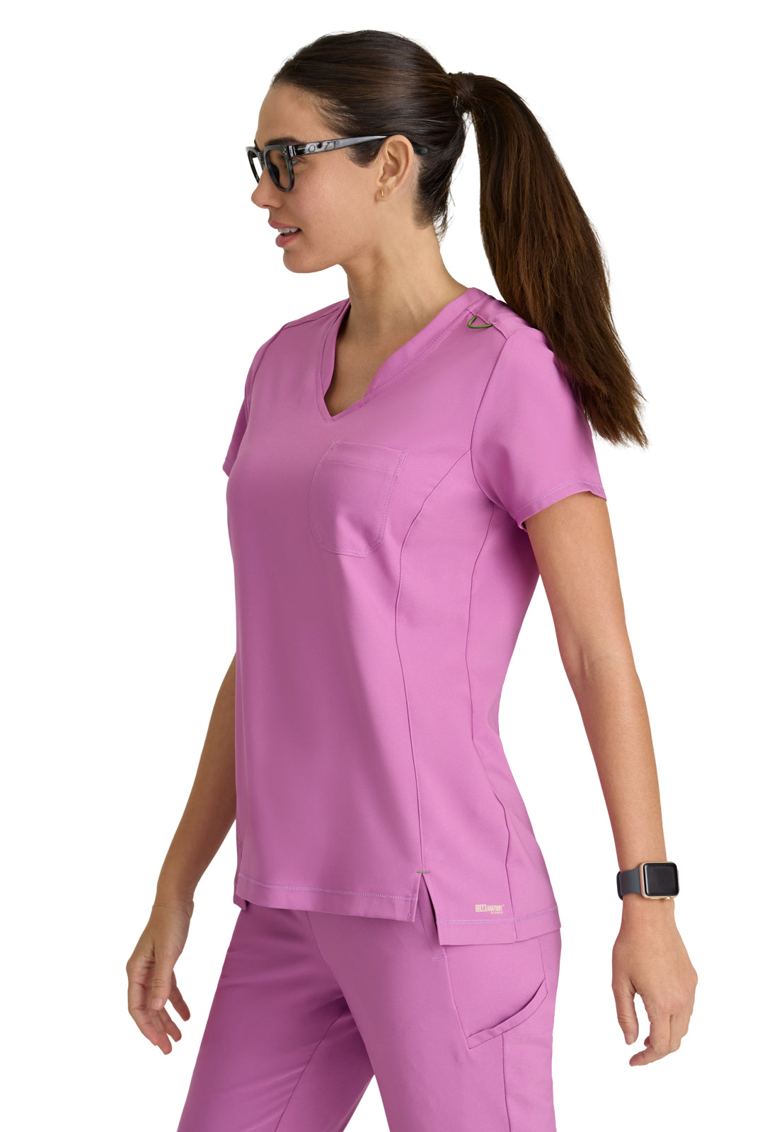 Women's Banded-V-Neck Sway Tuck-In Scrub Top