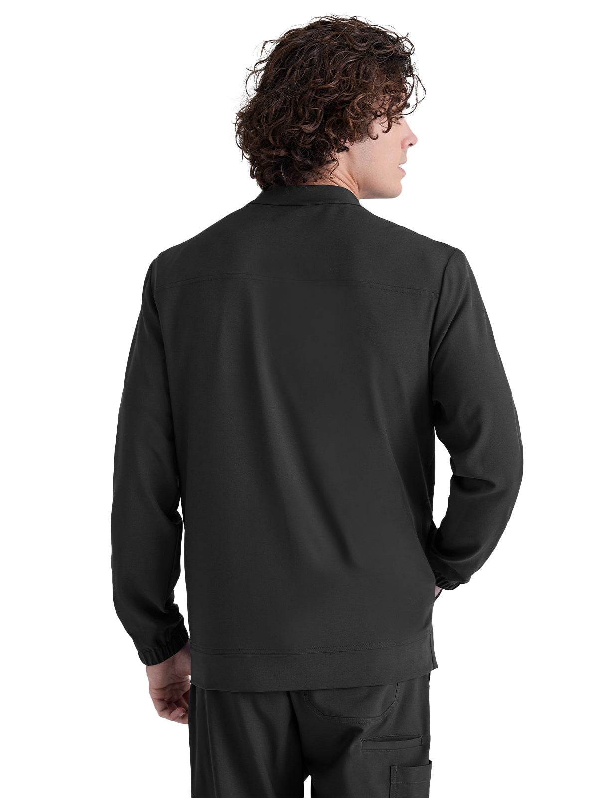 Men's Three-Pocket Banded Collar Cycle Scrub Jacket