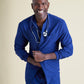 Men's Three-Pocket Banded Collar Cycle Scrub Jacket