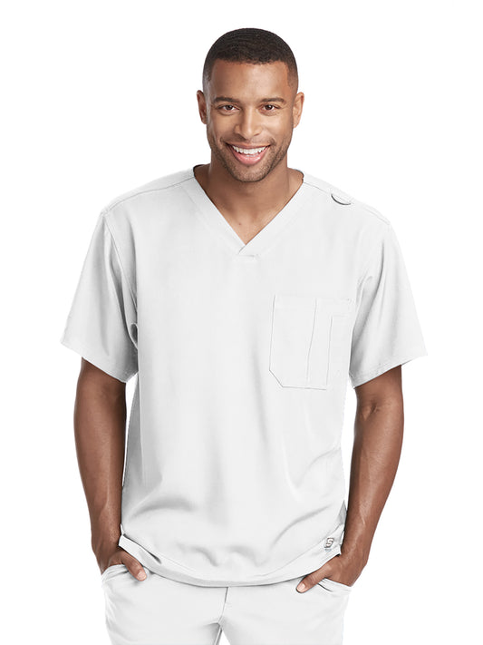 Men's Structure Crossover V-Neck Scrub Top