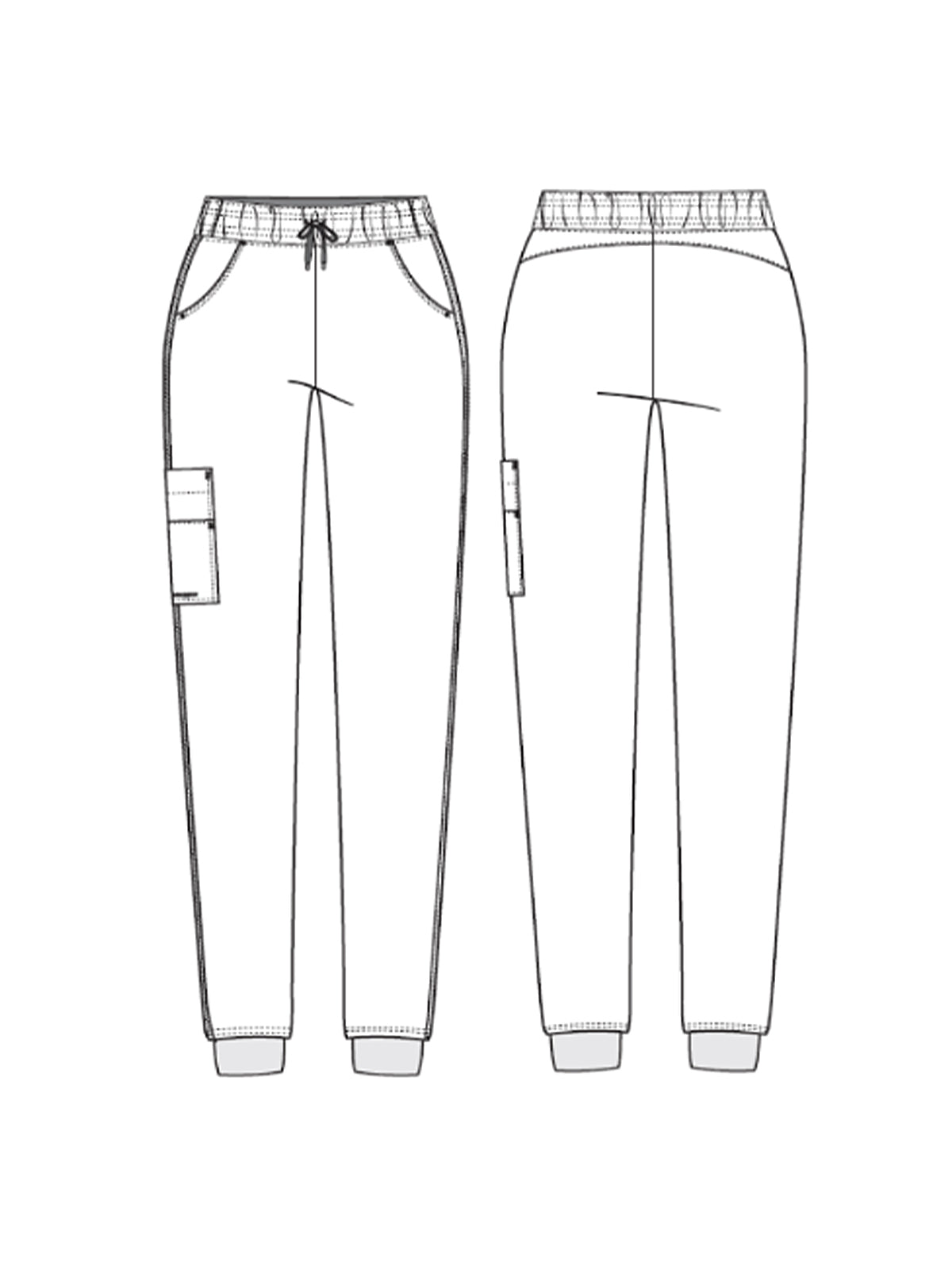 Women's 6 Pocket Elastic Waist Tapered Pant