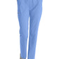 Women's Shirred Waistband Slim And Straight Reach Scrub Pant