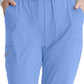 Women's Shirred Waistband Slim And Straight Reach Scrub Pant