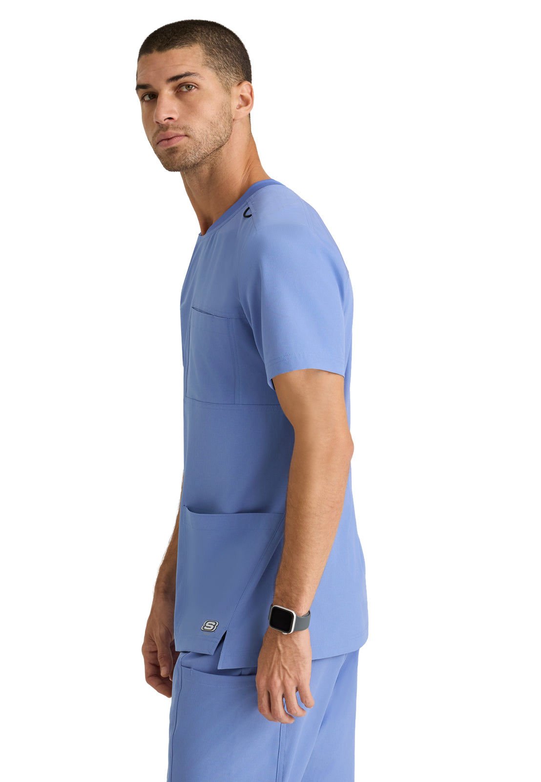 Men's Three-Pocket Round Neck Thesis Scrub Top