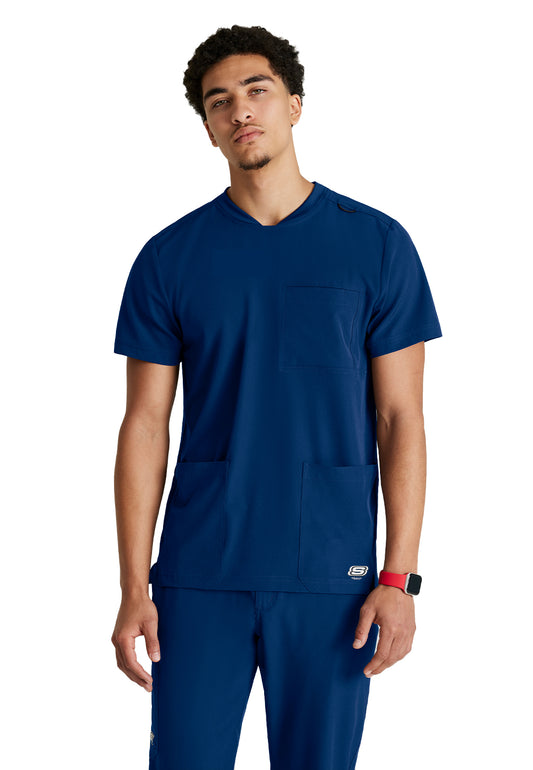 Men's Three-Pocket Round Neck Thesis Scrub Top