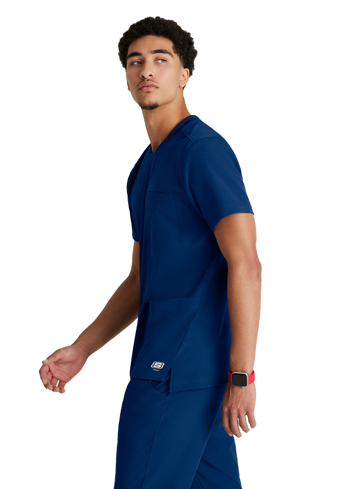 Men's Three-Pocket Round Neck Thesis Scrub Top