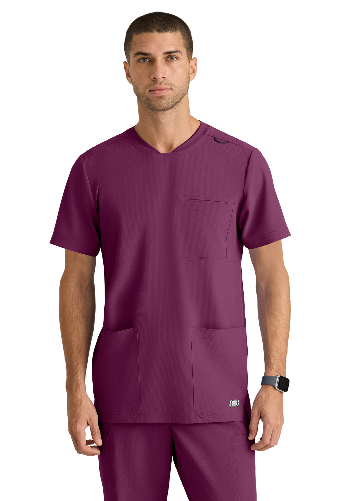 Men's Three-Pocket Round Neck Thesis Scrub Top