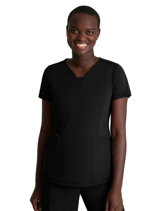 Women's 3 Pocket Gusset V-Neck Serene Scrub Top