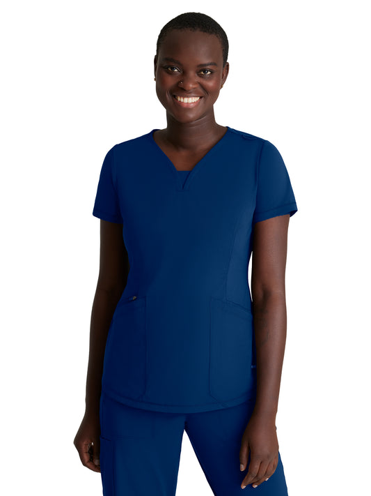 Women's 3 Pocket Gusset V-Neck Serene Scrub Top