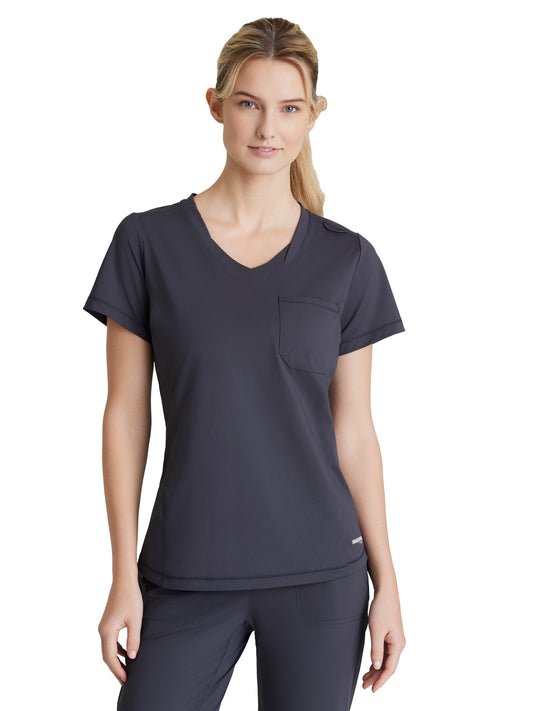 Women's 1 Pocket Tulip Hem Flow Scrub Top