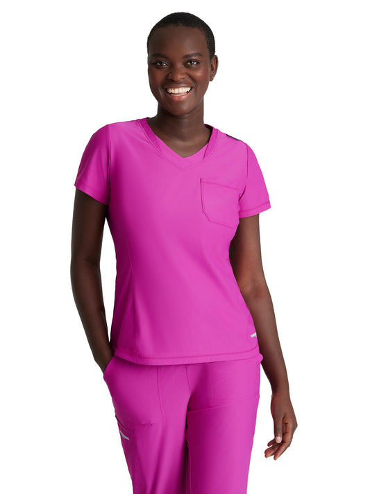 Women's 1 Pocket Tulip Hem Flow Scrub Top