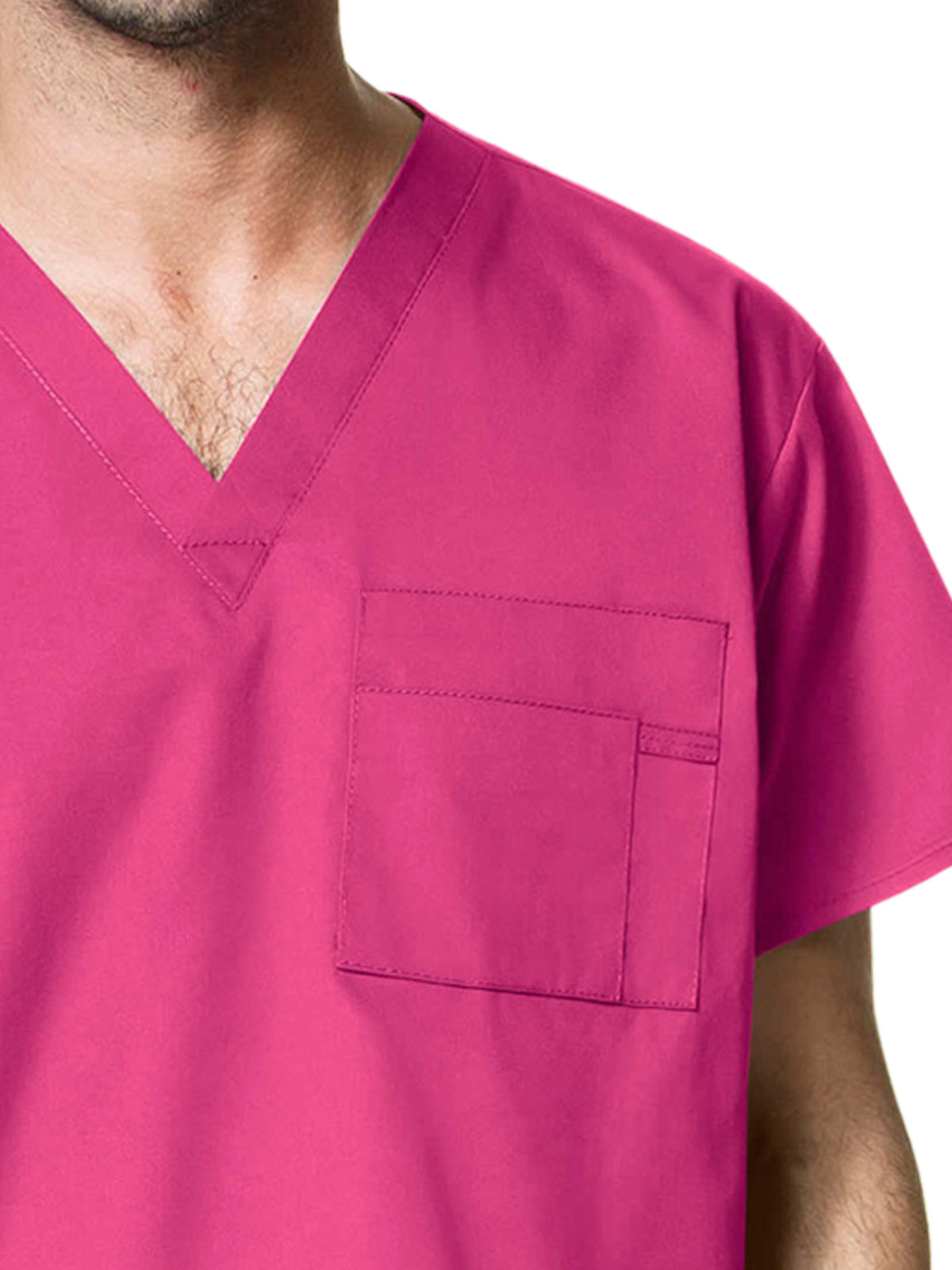 Unisex Double-Pocket V-Neck Scrub Top