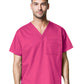 Unisex Double-Pocket V-Neck Scrub Top