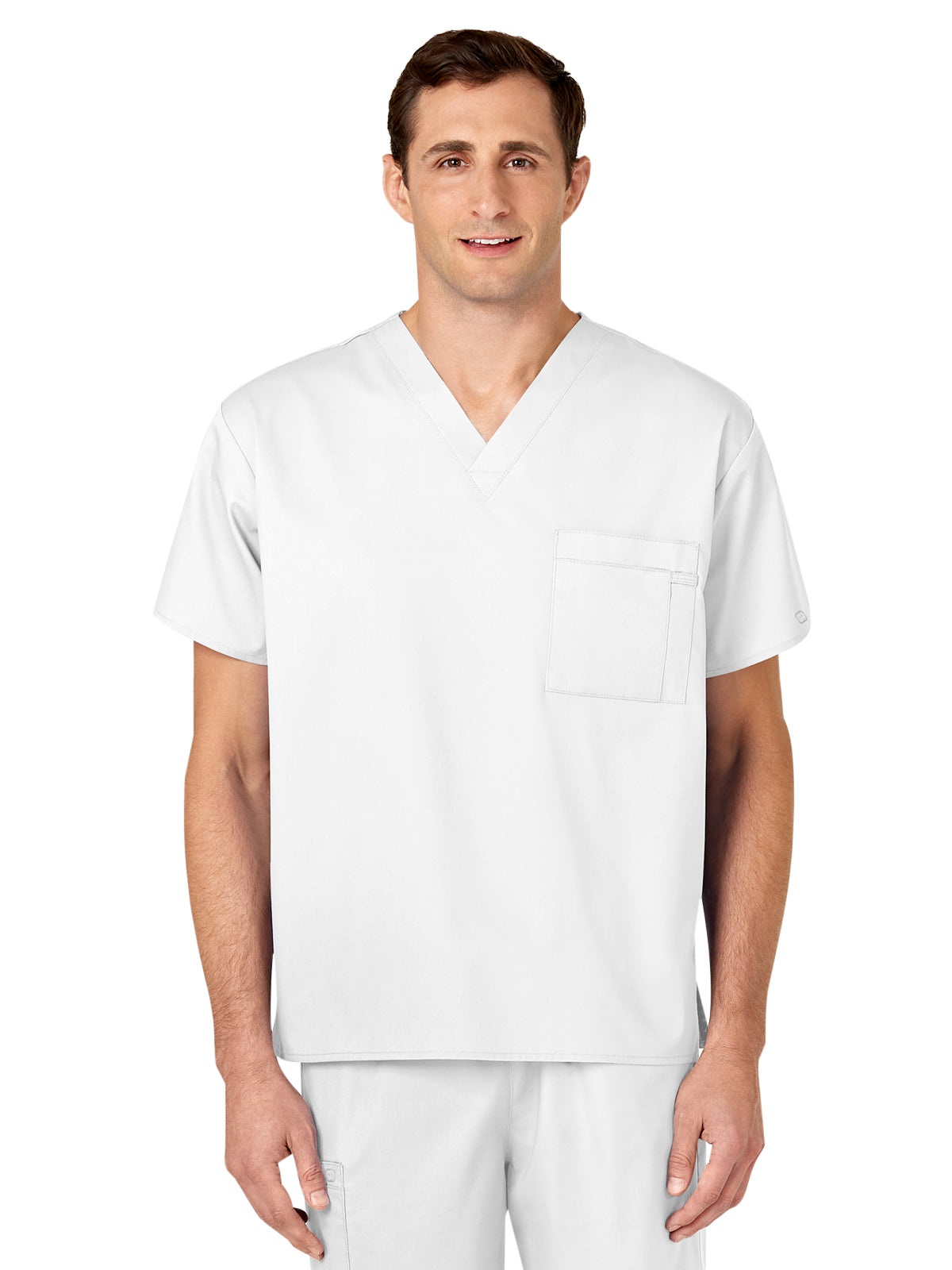 Unisex Double-Pocket V-Neck Scrub Top