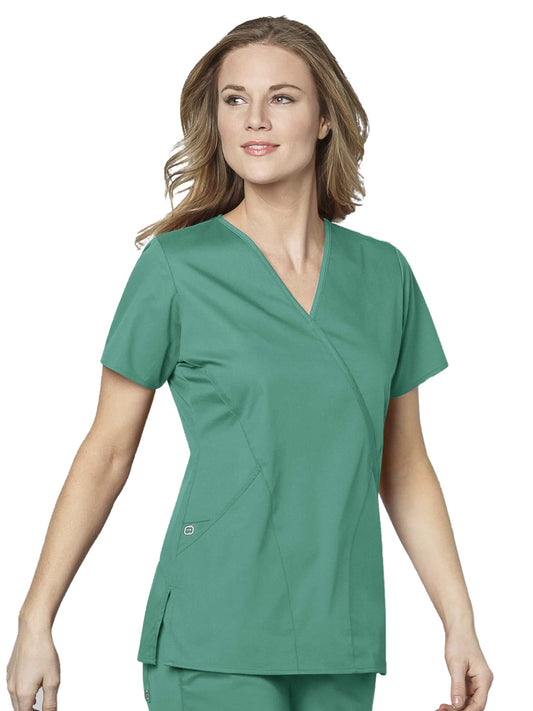 Women's Three-Pocket Mock Wrap Top