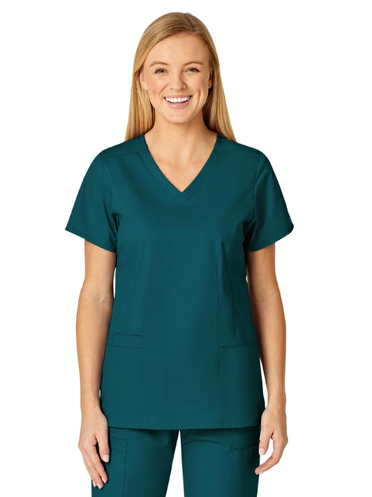 Women's Four-Pocket V-Neck Top