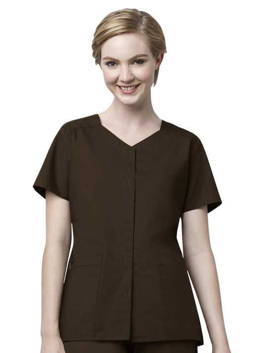 Women's Four-Pocket Snap Front Top