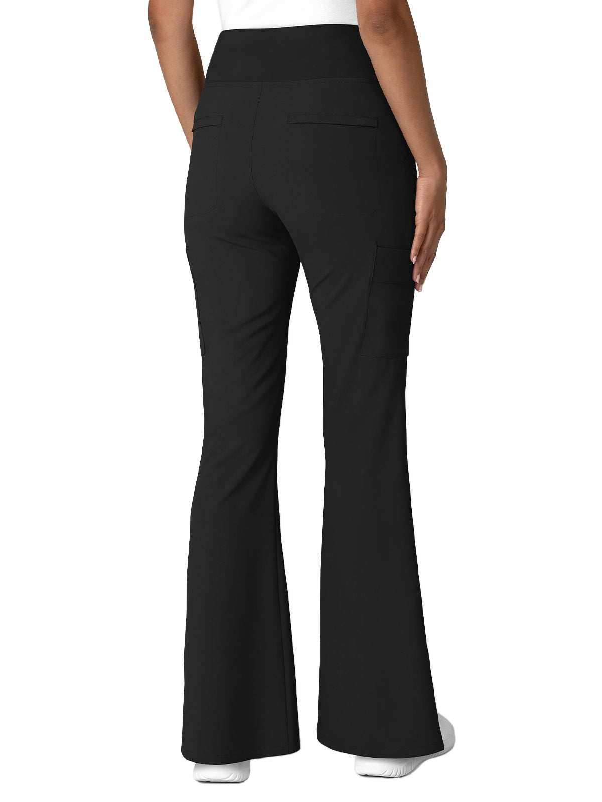 Women's Seven-Pocket Front Slit Flare Scrub Pant