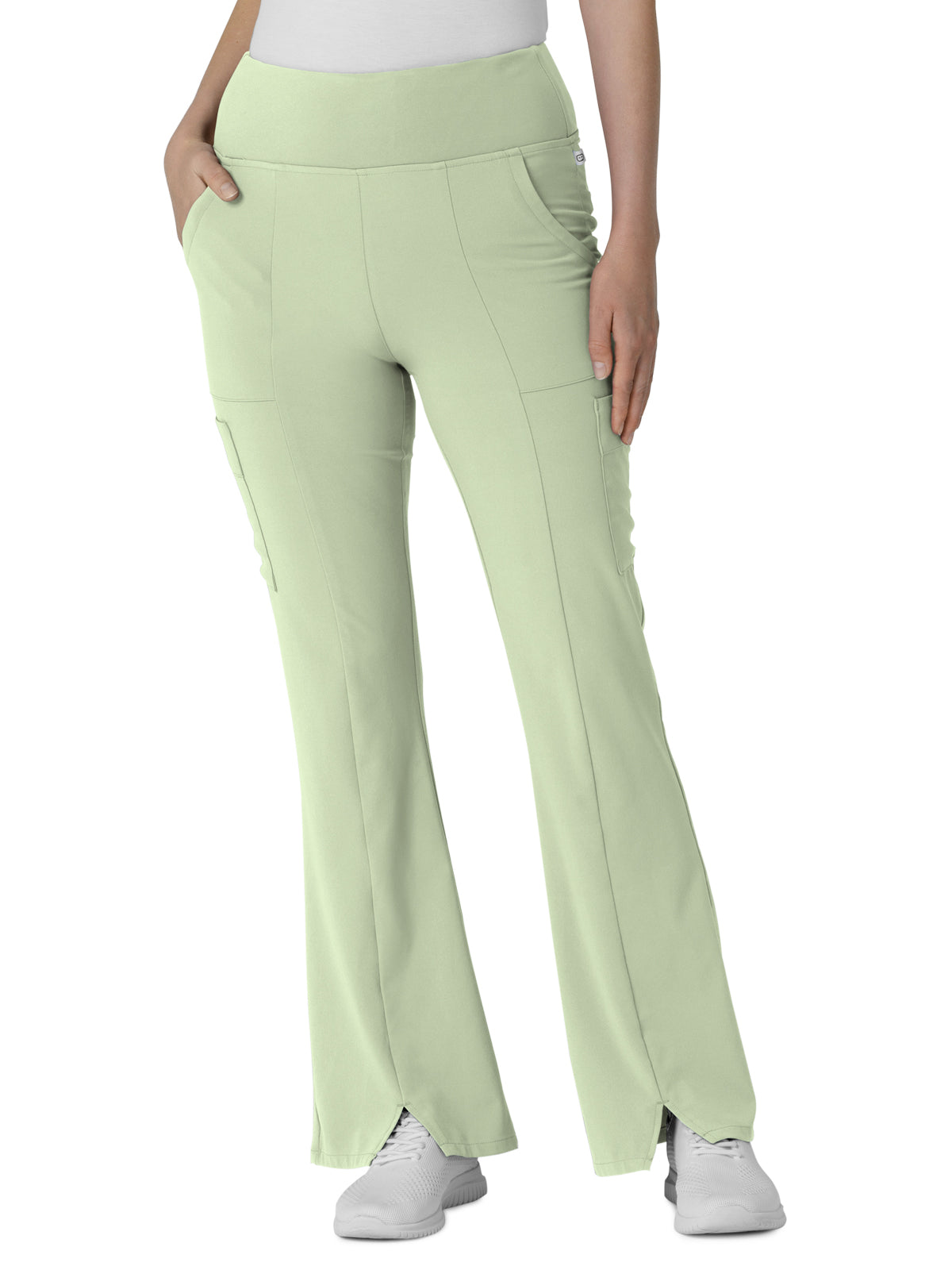 Women's Seven-Pocket Front Slit Flare Scrub Pant