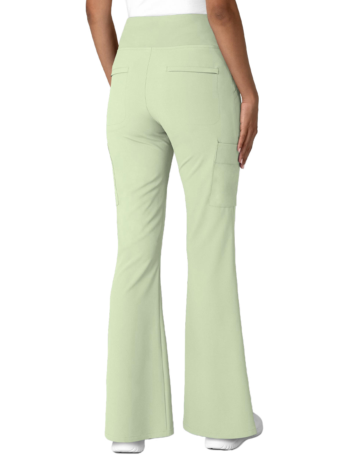 Women's Seven-Pocket Front Slit Flare Scrub Pant