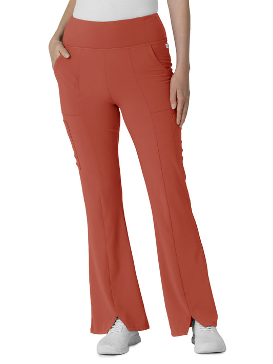 Women's Seven-Pocket Front Slit Flare Scrub Pant