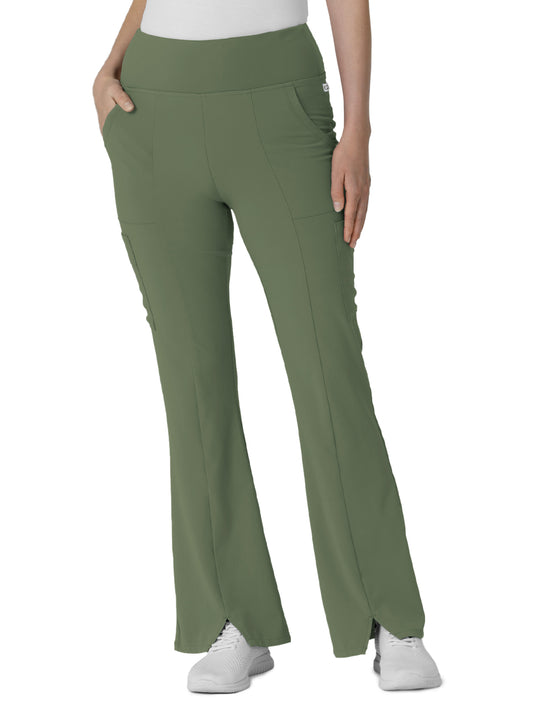 Women's Front Slit Flare Scrub Pant