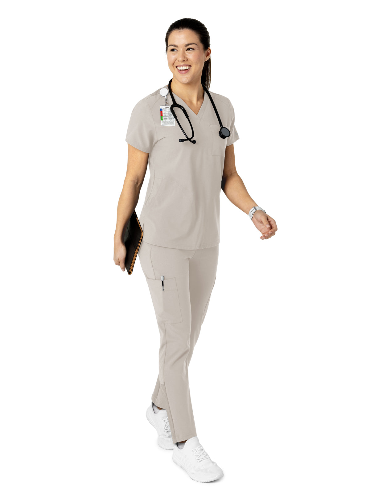 Women's Three-Pocket Flex-N-Reach V-Neck Scrub Top