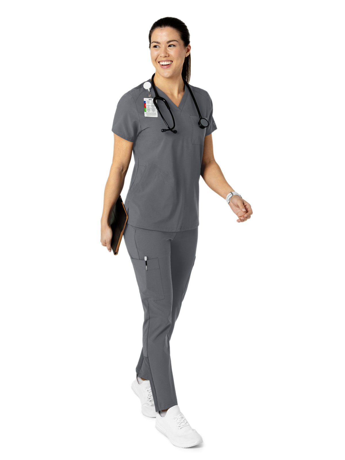 Women's Three-Pocket Flex-N-Reach V-Neck Scrub Top