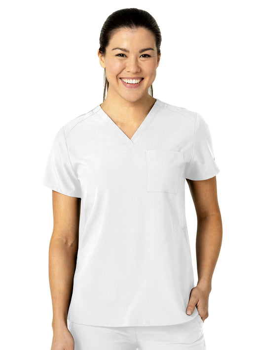 Women's Three-Pocket Flex-N-Reach V-Neck Scrub Top