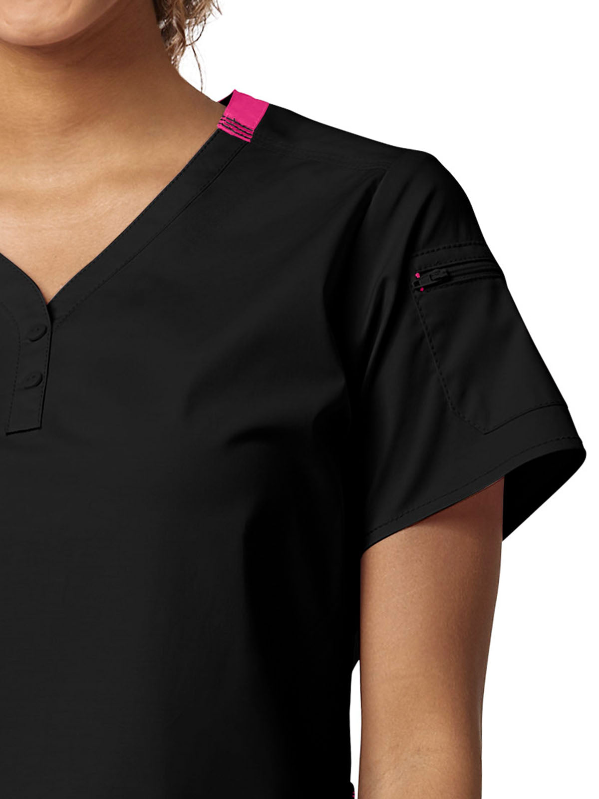 Women's Five-Pocket Henley Top