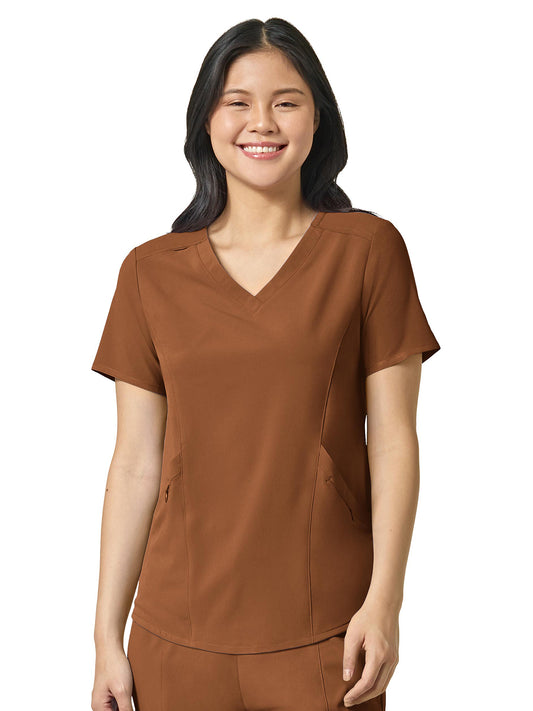 Women's Four-Pocket V-Neck Top