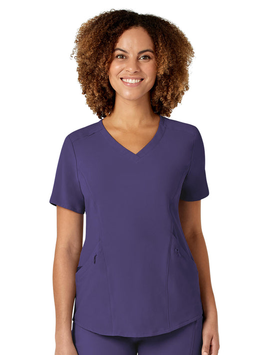 Women's Four-Pocket V-Neck Top